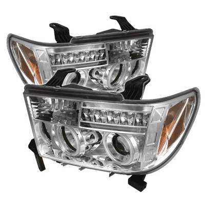 Spyder - Toyota Sequoia Spyder Projector Headlights - CCFL Halo - LED - Chrome - 444-TTU07-CCFL-C