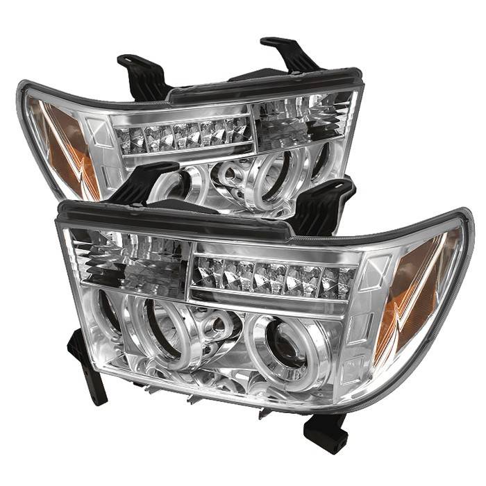 Spyder - Toyota Tundra Spyder Projector Headlights - CCFL Halo - LED - Chrome - 444-TTU07-CCFL-C