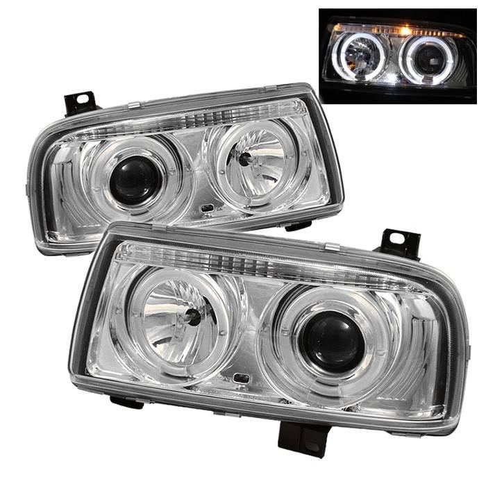 Spyder - Volkswagen Jetta Spyder Projector Headlights - LED Halo - Chrome - 444-VJ93-HL-C