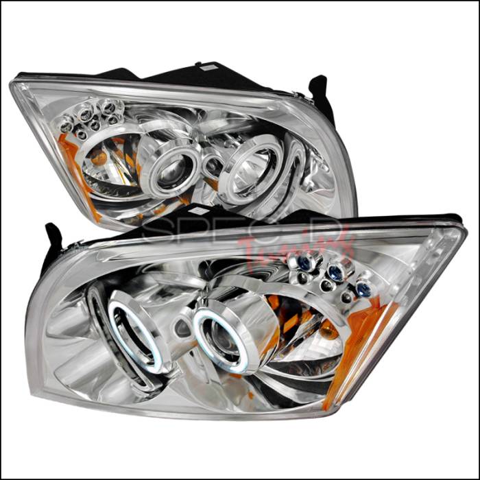 Spec-D - Dodge Caliber Spec-D CCFL Halo Projector Headlights - Chrome - 4LHP-CAL06-KS