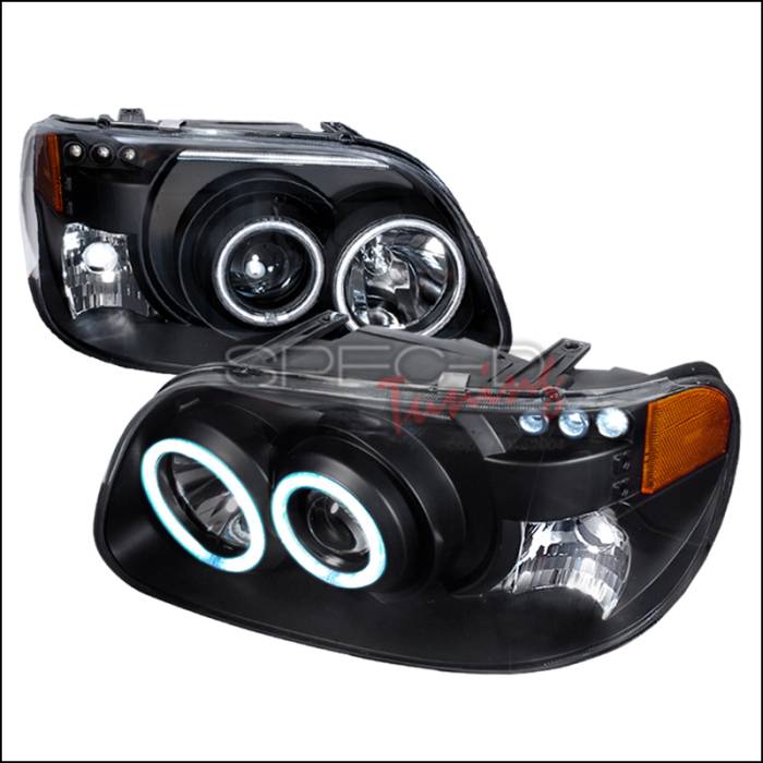 Spec-D - Ford Explorer Spec-D CCFL Halo Projector Headlights - Black - 4LHP-EPOR951PCJM-KS