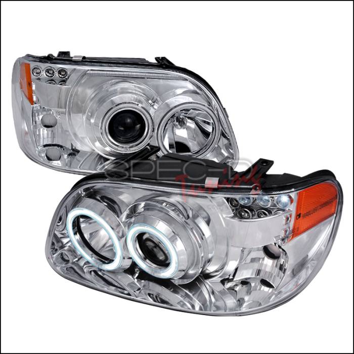 Spec-D - Ford Explorer Spec-D CCFL Halo Projector Headlights - Chrome - 4LHP-EPOR951PC-KS