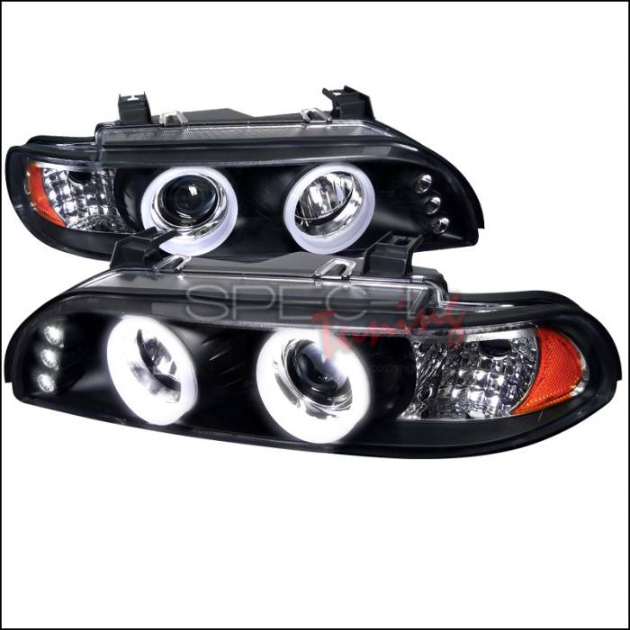 Spec-D - BMW 5 Series Spec-D SMD LED Iced Halo Projector Headlight with Black Housing - 6LHP-E3997JM-TM