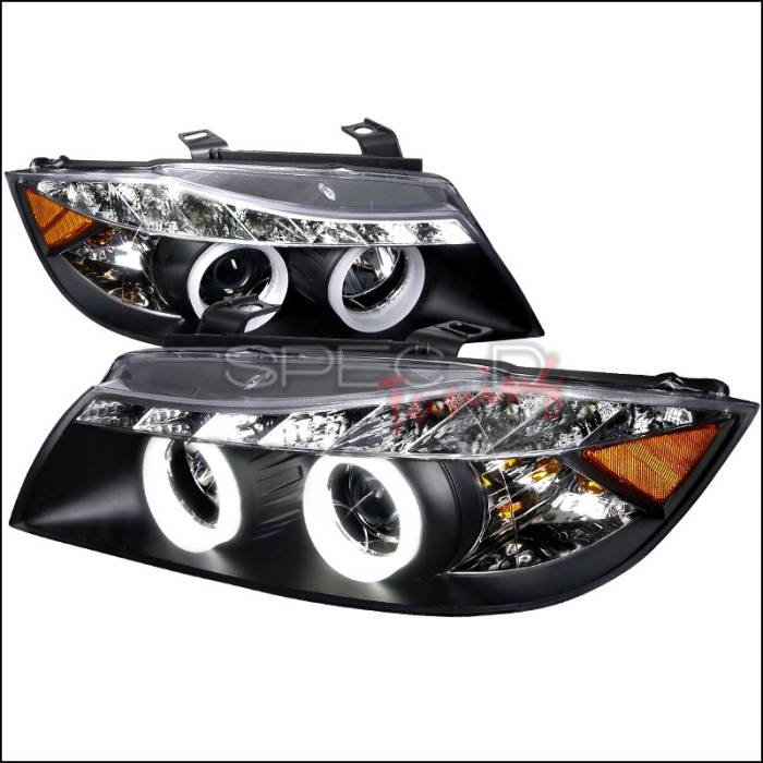 Spec-D - BMW 3 Series Spec-D SMD LED Iced Halo Projector Headlight with Black Housing - 6LHP-E9005JM-8-TM
