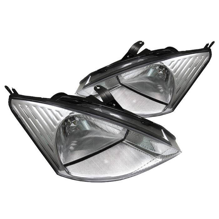 Spyder - Ford Focus Spyder Crystal Headlights - Chrome - HD-JH-FF00-C