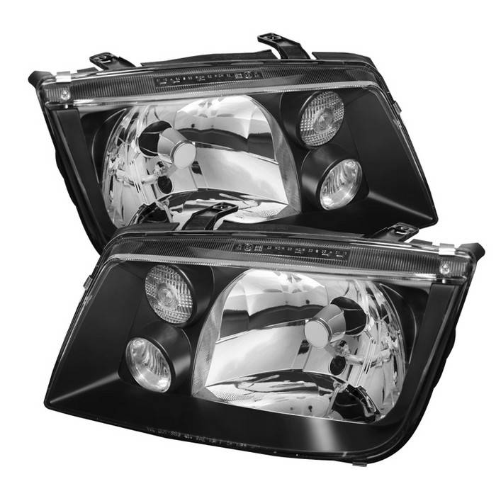 Spyder - Volkswagen Jetta Spyder Crystal Headlights - Black - HD-JH-VJ99-BK