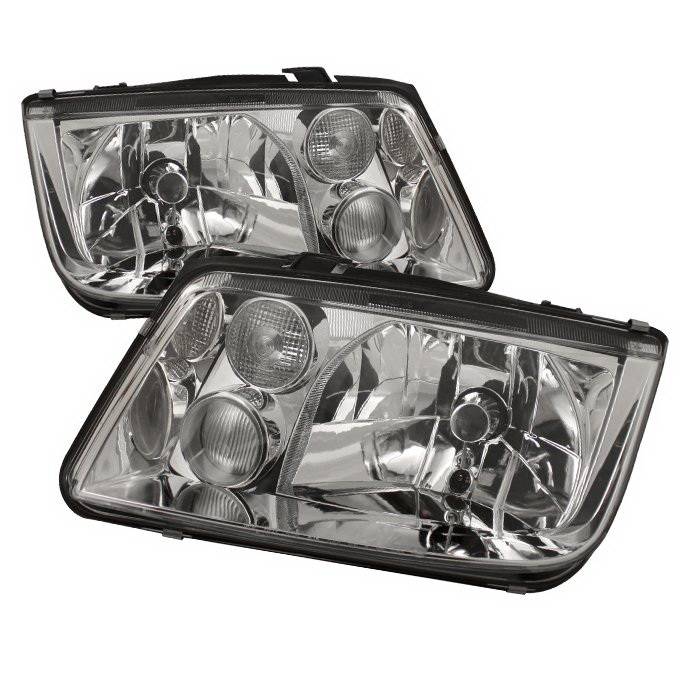Spyder Auto - Volkswagen Jetta Spyder Crystal Headlights - Chrome - HD-KS-VJ99-C
