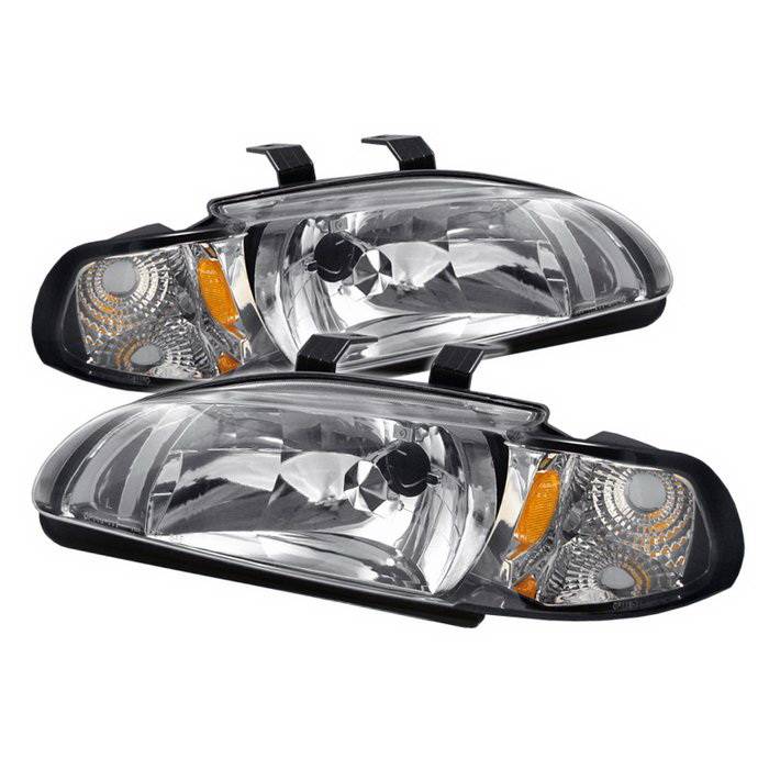 Spyder Auto - Honda Civic 2DR Spyder Crystal Headlights - Chrome - HD-ON-HC921P-23D-AM-C