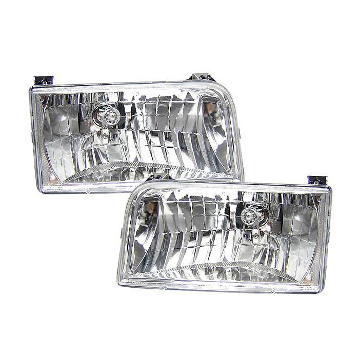 Spyder Auto - Ford Bronco Spyder Crystal Headlights - Chrome - HD-YZ-FB92-C