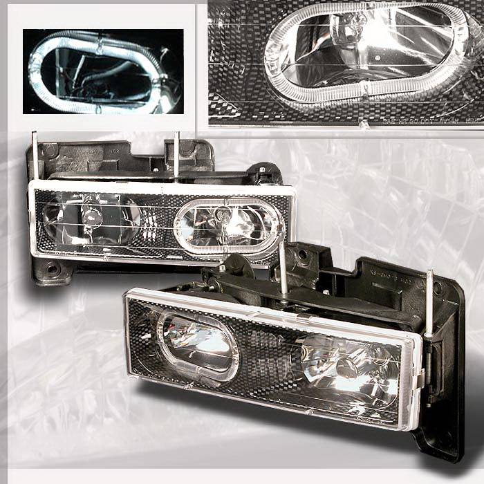 Spec-D - Chevrolet C10 Spec-D Crystal Housing Headlights - Chrome - LH-C1088HCF-KS
