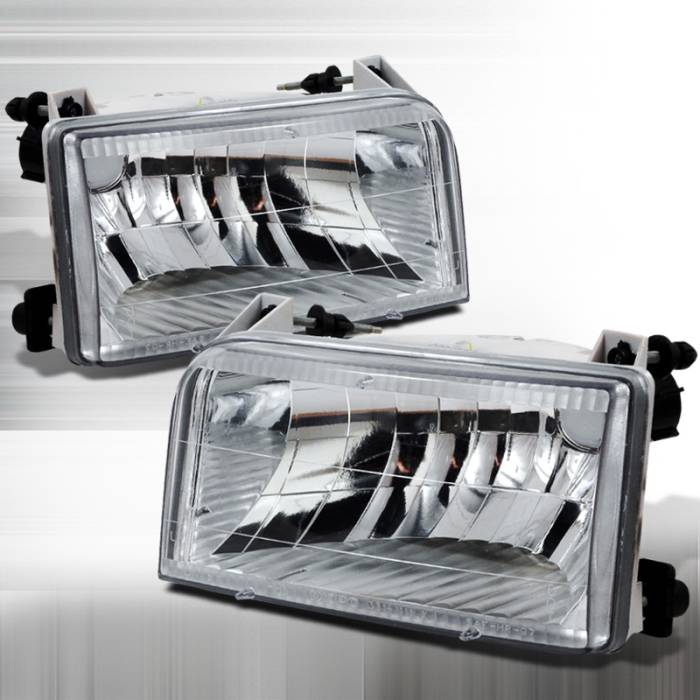 Spec-D - Ford F350 Spec-D Crystal Housing Headlights - Chrome - LH-F15092-DP