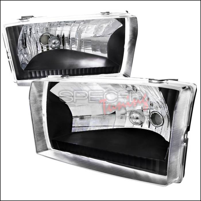 Spec-D - Ford F250 Spec-D Black Housing Headlights - LH-F25099JM-ABM