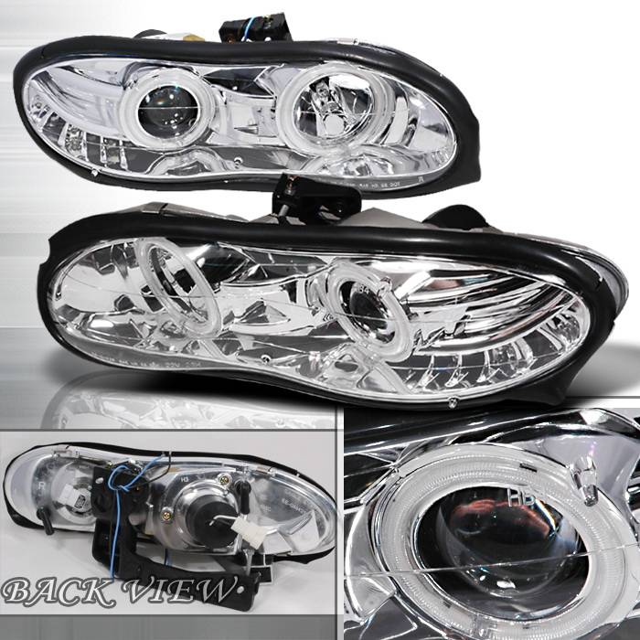 Spec-D - Chevrolet Camaro Spec-D Halo Projector Headlights - Chrome - LHP-CMR98H-KS