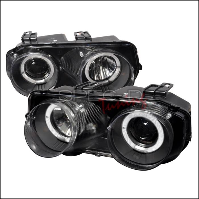 Spec-D - Acura Integra Spec-D Dual Halo Projector Headlights - Black - LHP-INT94JM-WJ