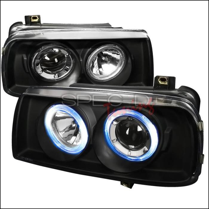 Spec-D - Volkswagen Jetta Spec-D Projector Headlights - Black - LHP-JET93JM-APC