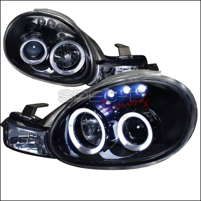 Spec-D - Dodge Neon Spec-D Projector Headlight Gloss - Black Housing - Smoke Lens - LHP-NEO00G-TM