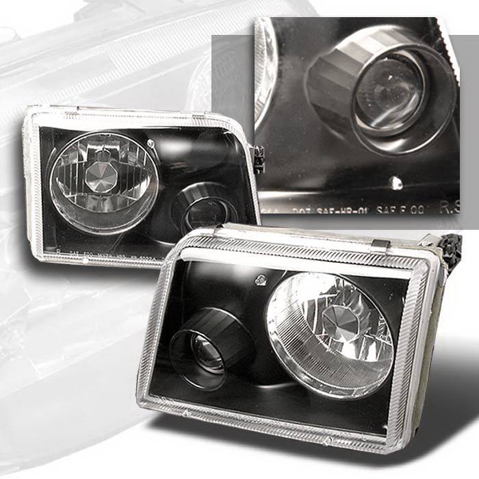 Spec-D - Ford Ranger Spec-D Projector Lights - Black - LHP-RAN93JM-APC