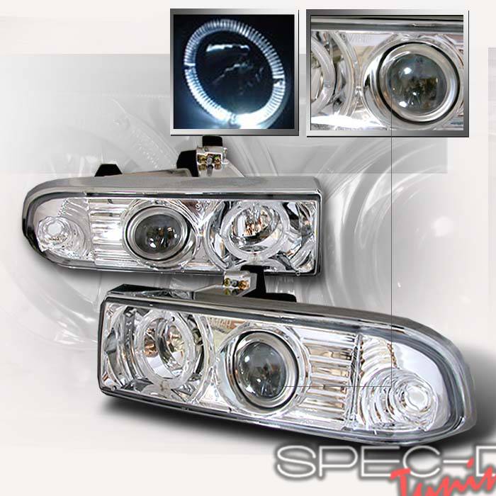 Spec-D - Chevrolet S10 Spec-D Halo Projector Headlights - Chrome - LHP-S1098-KS