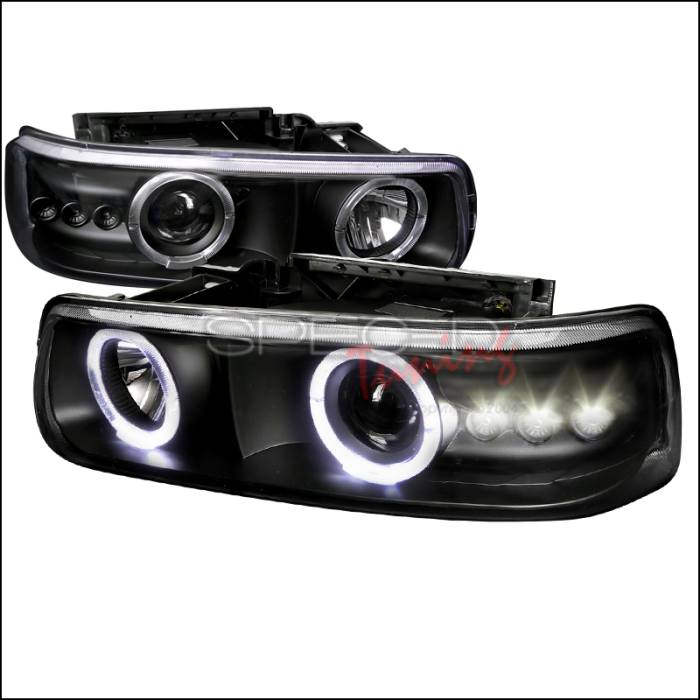 Spec-D - Chevrolet Suburban Spec-D Projector Headlights - Black Housing - LHP-SIV99JM-RS