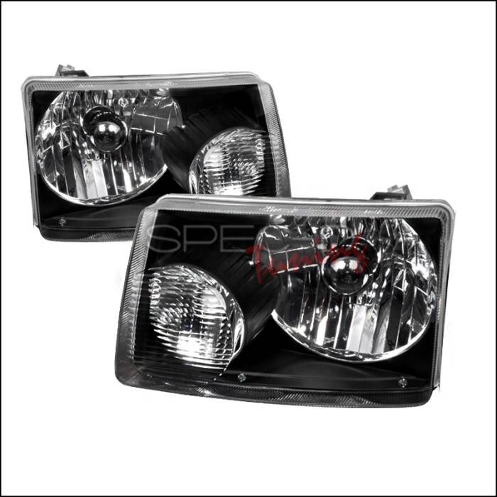 Spec-D - Ford Ranger Spec-D Euro Headlights - Black Housing - LH-RAN01JM-RS