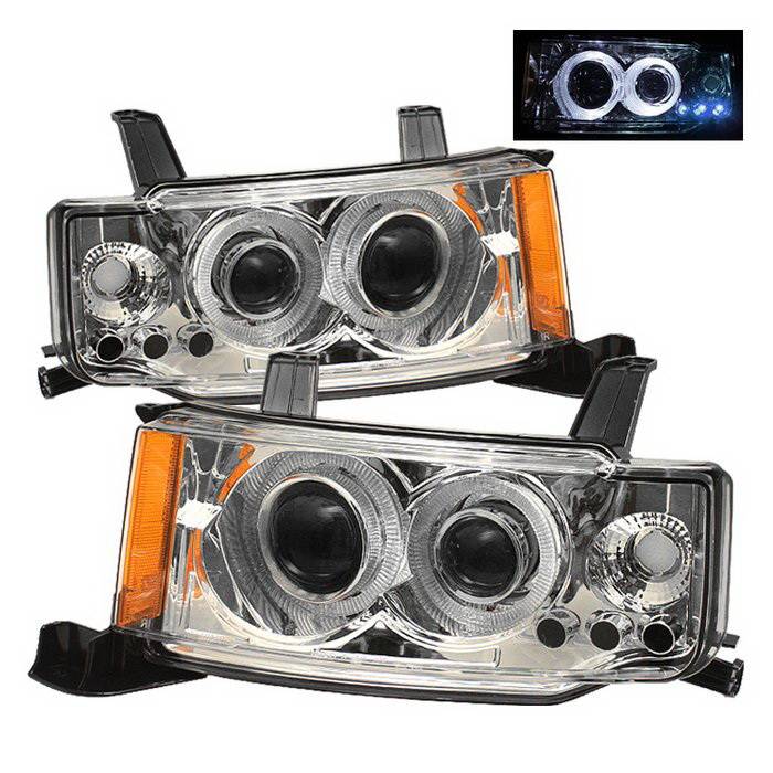 Scion xB Spyder Halo Projector Headlights - Chrome - PRO-ON-TSXB03