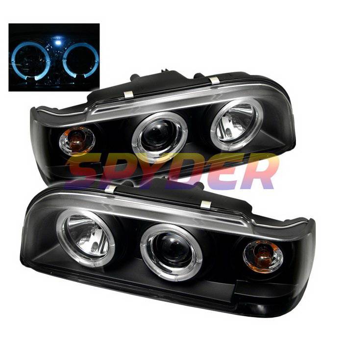 Spyder Auto - Volvo 850 Spyder Halo Projector Headlights - Black - PRO-YD-VO85092-HL-BK