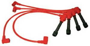 TRQ - Honda Civic TRQ V-Tec Yellow Ignition Wire Set with Red Plug Boots - WC295RD