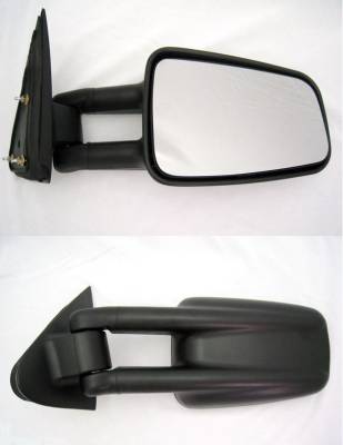Suvneer - Cadillac Escalade Suvneer Standard Extended Towing Mirrors with Wide Angle Glass Insert on Right Mirrors - Black - Left & Right Side - CVE5-9410-G0