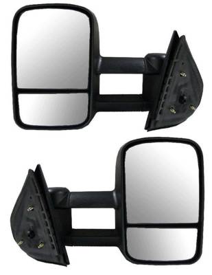 Suvneer - GMC Sierra Suvneer Standard Extended Towing Mirrors with Split Glass - Left & Right Side - CVE6-9410-D0