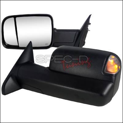Spec-D - Dodge Ram Spec-D Towing Mirrors Power Adjustment with Heated Function - RMX-RAM1025H-P-FS