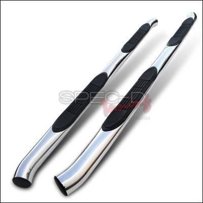 Spec-D - Acura MDX Spec-D 3 Inch Round Stainless Finish Side Step Bars - SSB3-MDX02S2-WB