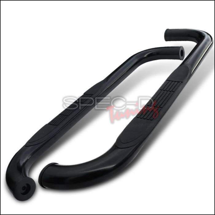 Spec-D - Dodge Ram Spec-D 3 Inch Round Stainless Finish Side Step Bars - SSB3-RAM02RCBK-WB