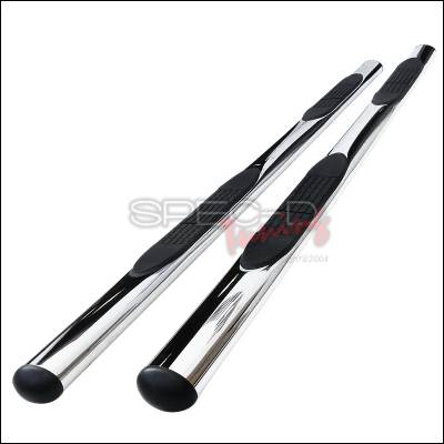Spec-D - Ford F150 Spec-D 4 Inch Oval Stainless Finish Side Step Bars - SSB4-F15004SCS2-WB