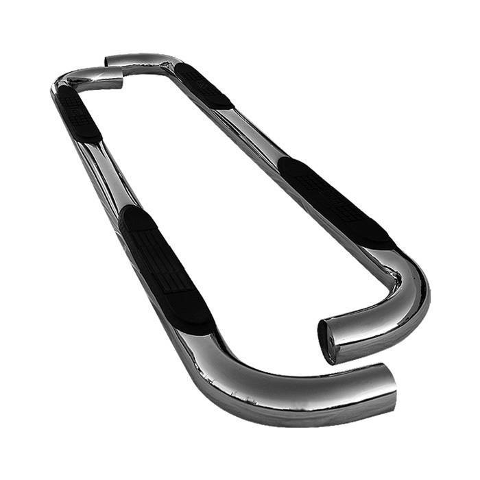 Spyder Auto - Chevrolet Tahoe Spyder 3 Inch Round Side Step Bar - Polished T-304 Stainless Steel - SSB-CT-A07S0105T