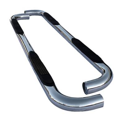 Spyder Auto - Ford F150 Spyder 3 Inch Round Side Step Bar - Polished T-304 Stainless Steel - SSB-FF-A07S0508T