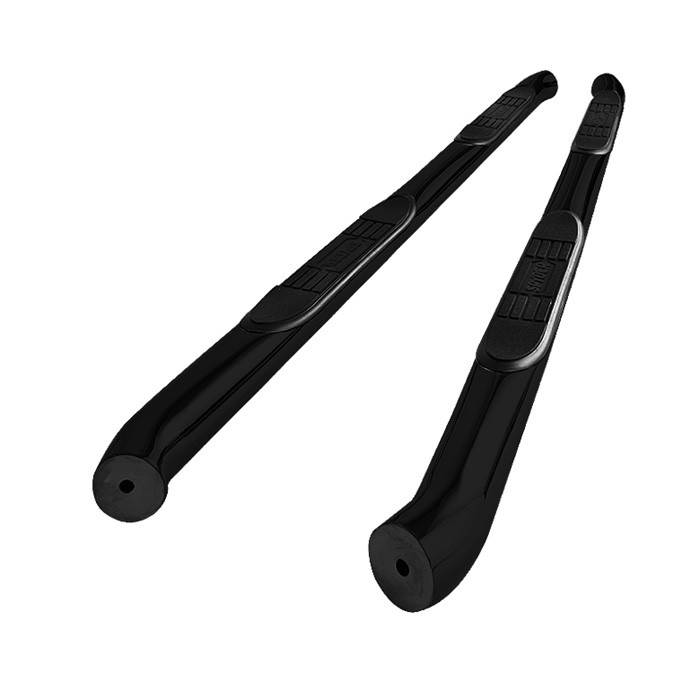 Spyder - Chevrolet Trail Blazer Spyder 3 Inch Round Side Step Bar- Powder Coated Black - SSB-GEN-A07S0419-BK