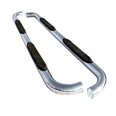 Spyder Auto - Hummer H3 Spyder 3 Inch Round Side Step Bar - Polished T-304 Stainless Steel - SSB-HH-A07S0301