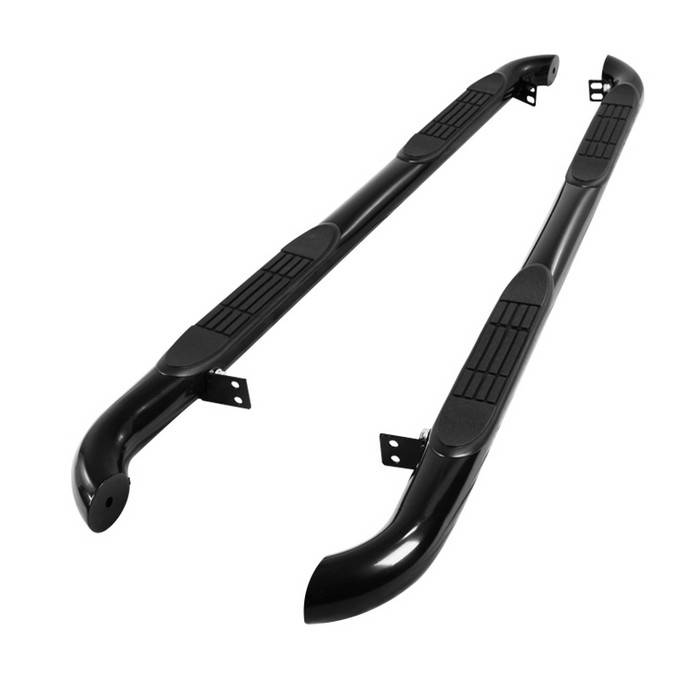 Spyder - Hyundai Santa Fe Spyder 3 Inch Round Side Step Bar- Powder Coated Black - SSB-HS-A01S1403-BK