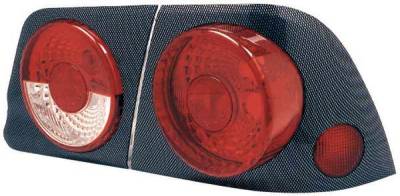 TYC - TYC Euro Taillights with Carbon Fiber Housing and Paintable Bezel - 81557702