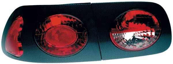 TYC - TYC Euro Taillights with Carbon Fiber Housing and Paintable Bezel - 81568901