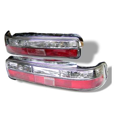 Spyder - Acura Integra 2DR Spyder Euro Style Taillights - Red Clear - 111-AI90-RC