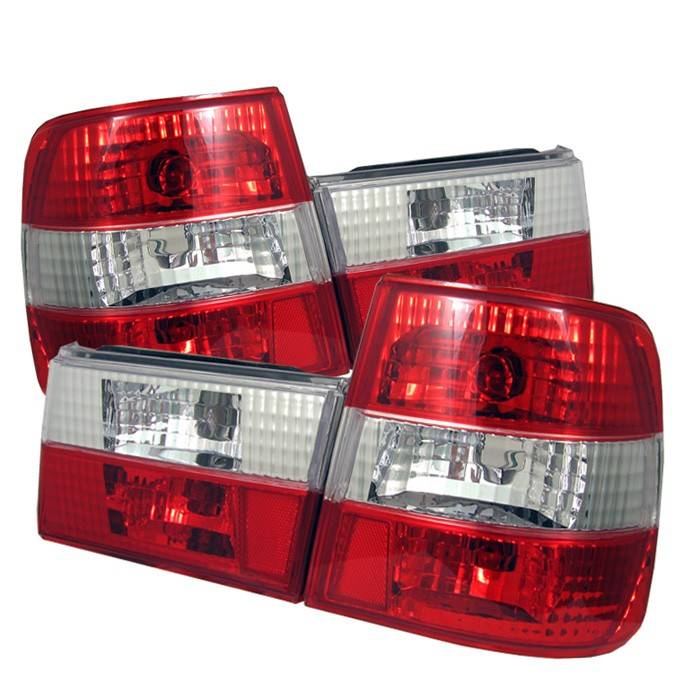 Spyder - BMW 5 Series Spyder Euro Style Taillights - Red Clear - 111-BE3488-RC