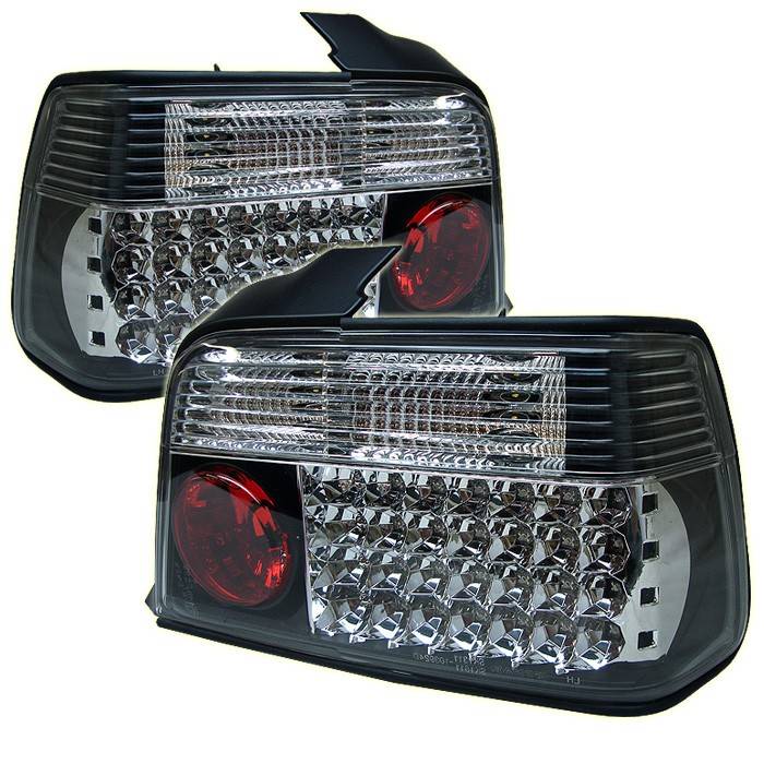 Spyder - BMW 3 Series 4DR Spyder LED Taillights - Black - 111-BE3692-4D-LED-BK