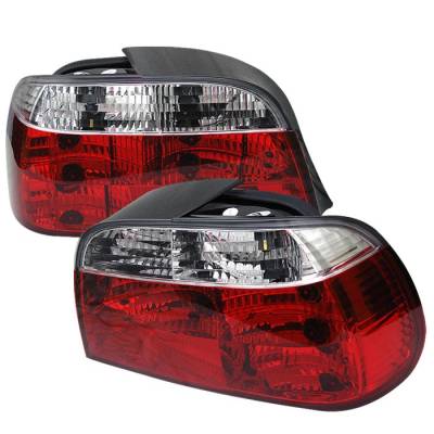 Spyder - BMW 7 Series Spyder Crystal Taillights - Red Clear - 111-BE3895-RC
