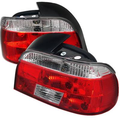 Spyder - BMW 5 Series Spyder Crystal Taillights - Red Clear - 111-BE3997-RC