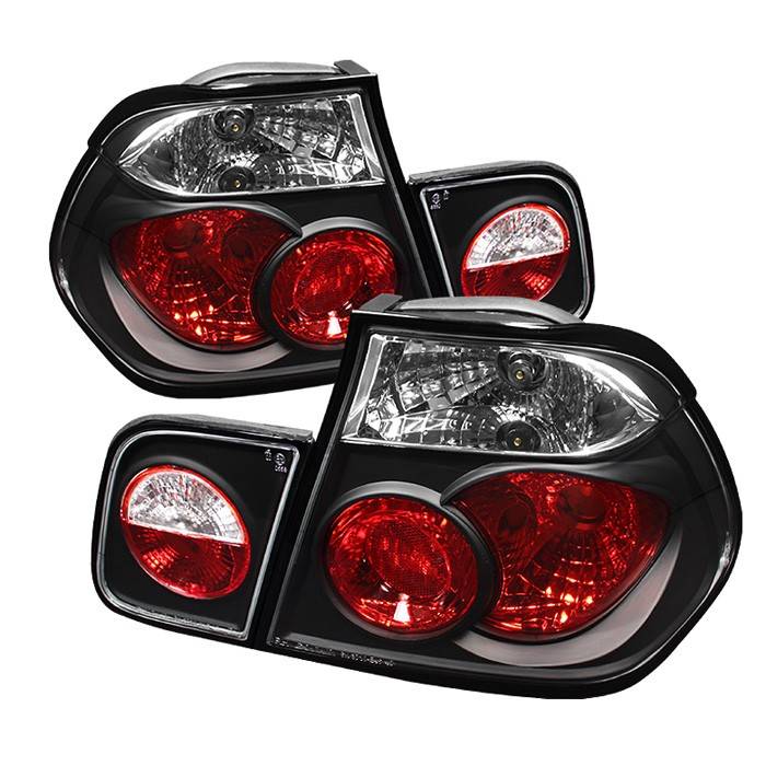 Spyder - BMW 3 Series 4DR Spyder Euro Style Taillights - Black - 111-BE4699-4D-BK