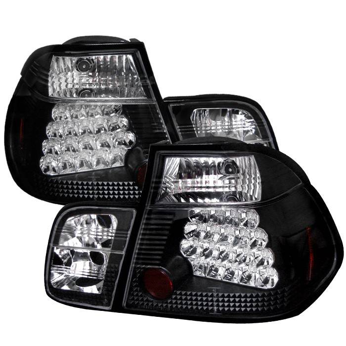 Spyder - BMW 3 Series 4DR Spyder LED Taillights - Black - 111-BE4699-4D-LED-BK