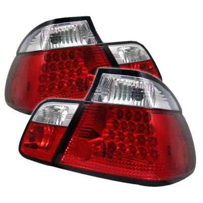 Spyder - BMW 3 Series 4DR Spyder LED Taillights - Red Clear - 111-BE4699-4D-LED-RC