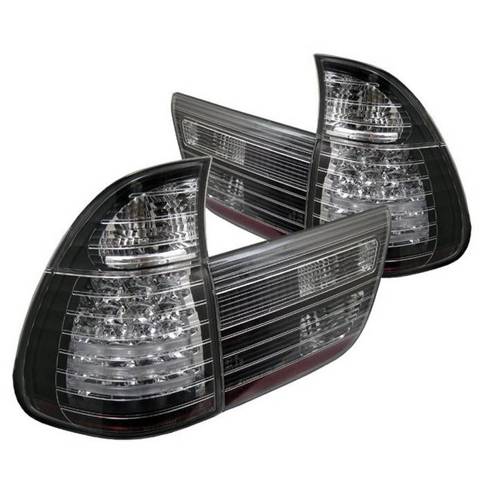 Spyder - BMW X5 Spyder LED Taillights - Black - 4PC - 111-BE5300-LED-BK