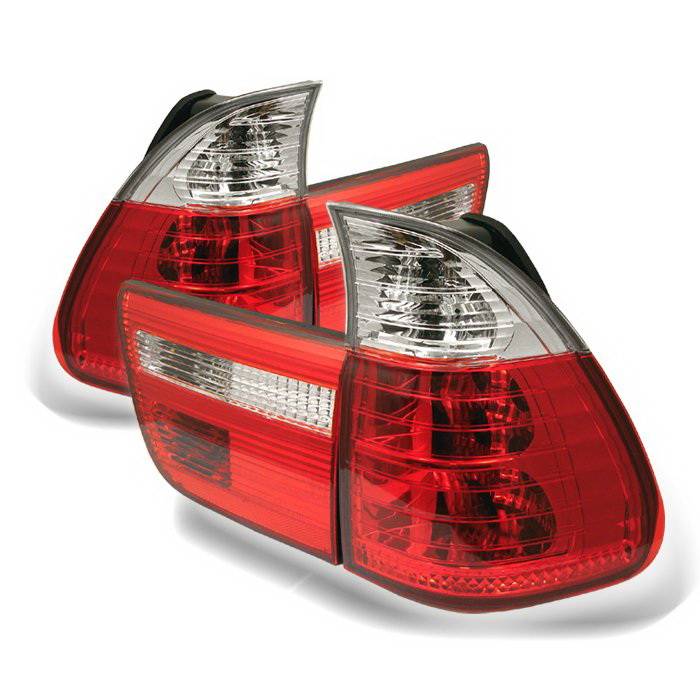 Spyder Auto - BMW 5 Series Spyder Taillights - Red Clear - 111-BE5300-LED-RS